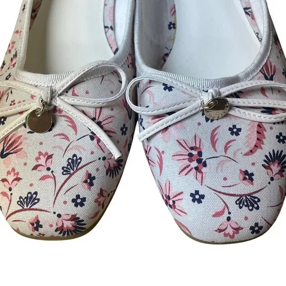 Ted Baker Bayna Floral Ballet Flats Sz 39 (EU) Bow Accent Slip On - Picture 4 of 9